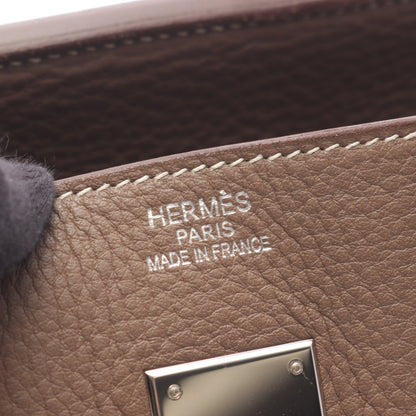 バーキン35 エトゥープ ハンドバッグ トリヨンクレマンス グレーブラウン シルバー金具 □M刻印 エルメス バッグ HERMES