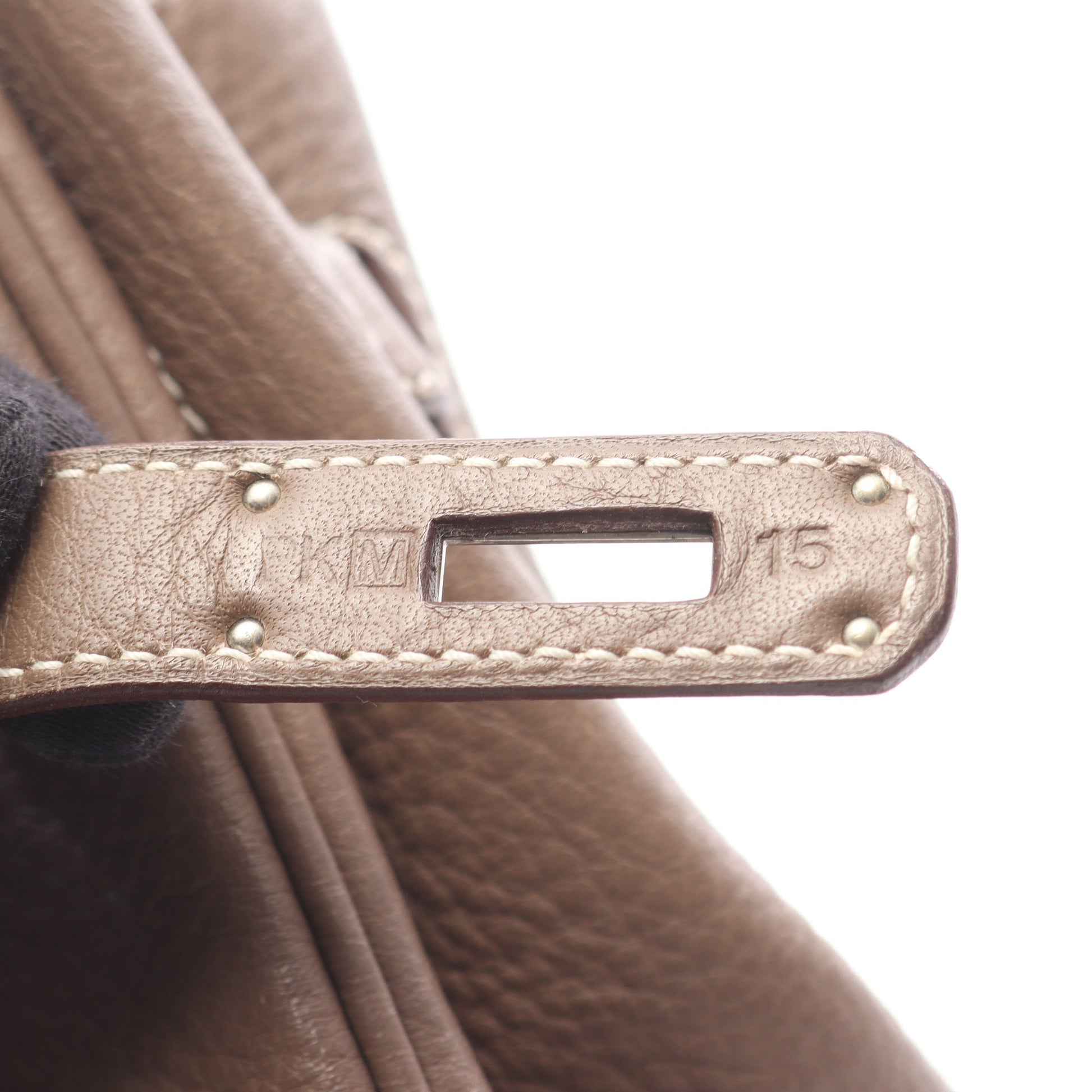 バーキン35 エトゥープ ハンドバッグ トリヨンクレマンス グレーブラウン シルバー金具 □M刻印 エルメス バッグ HERMES