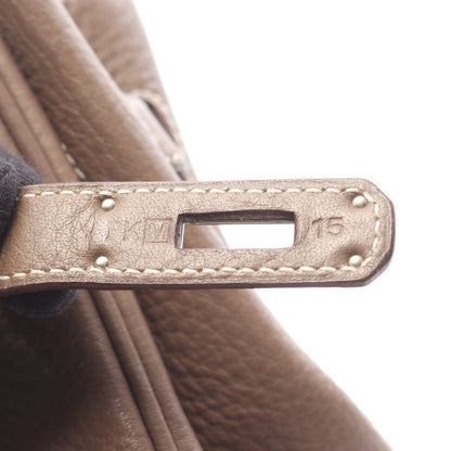 バーキン35 エトゥープ ハンドバッグ トリヨンクレマンス グレーブラウン シルバー金具 □M刻印 エルメス バッグ HERMES