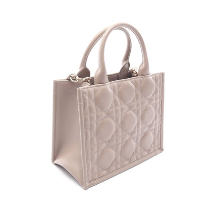 BOOK TOTE ブックトート スモール マクロカナージュ 2WAY ハンドバッグ レザー グレーベージュ クリスチャンディオール バッグ Christian Dior