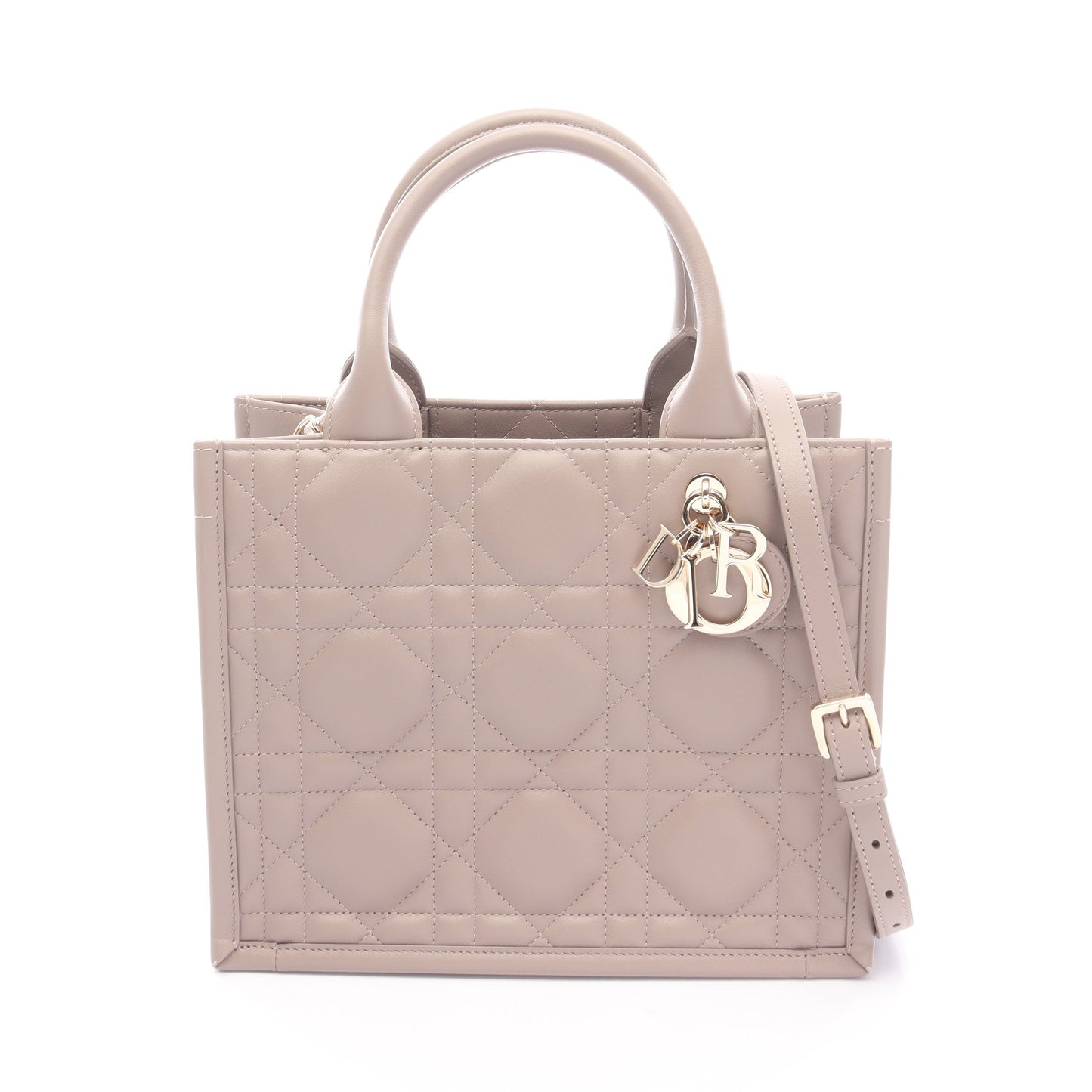 BOOK TOTE ブックトート スモール マクロカナージュ 2WAY ハンドバッグ レザー グレーベージュ クリスチャンディオール バッグ Christian Dior