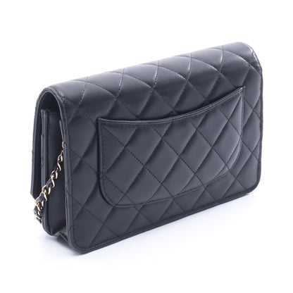 マトラッセ チェーンウォレット ラムスキン ブラック ゴールド金具 シャネル バッグ CHANEL