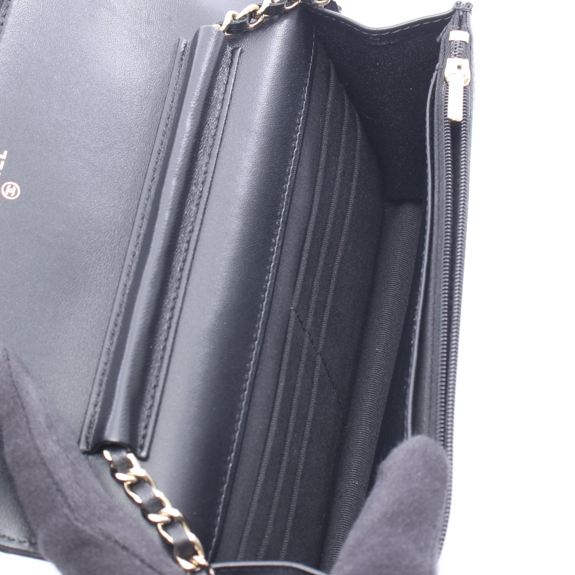 マトラッセ チェーンウォレット ラムスキン ブラック ゴールド金具 シャネル バッグ CHANEL