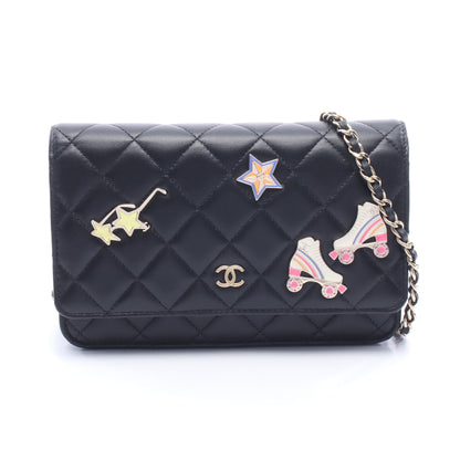マトラッセ チェーンウォレット ラムスキン ブラック ゴールド金具 シャネル バッグ CHANEL
