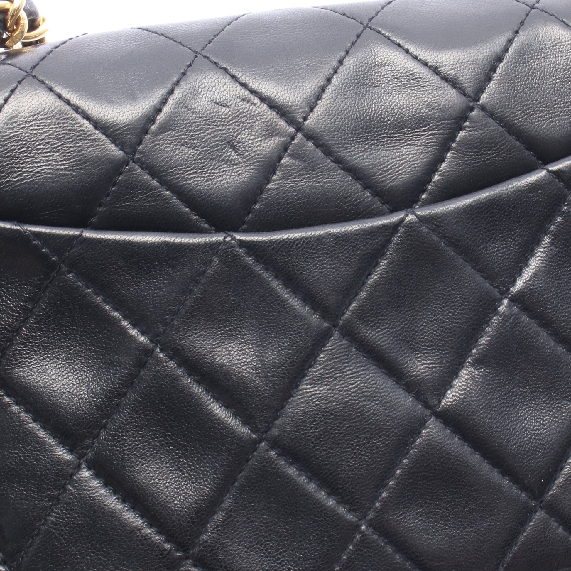 ミニマトラッセ チェーンショルダーバッグ ラムスキン ブラック ゴールド金具 シャネル バッグ CHANEL