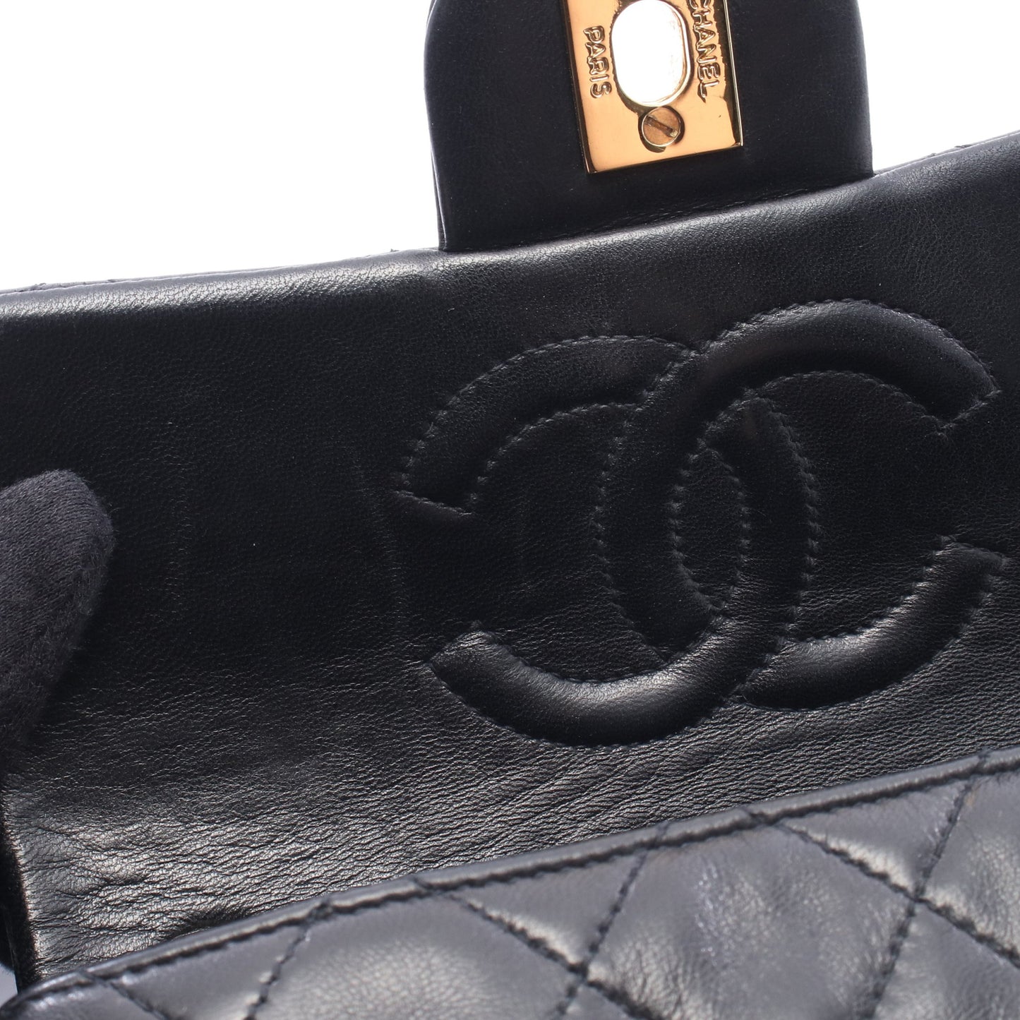 ミニマトラッセ チェーンショルダーバッグ ラムスキン ブラック ゴールド金具 シャネル バッグ CHANEL