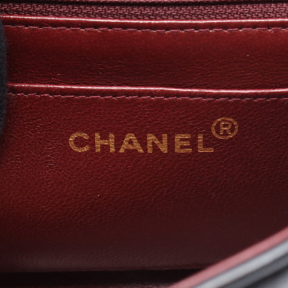 マトラッセ ダイアナフラップ チェーンショルダーバッグ ラムスキン ブラック ゴールド金具 シャネル バッグ CHANEL
