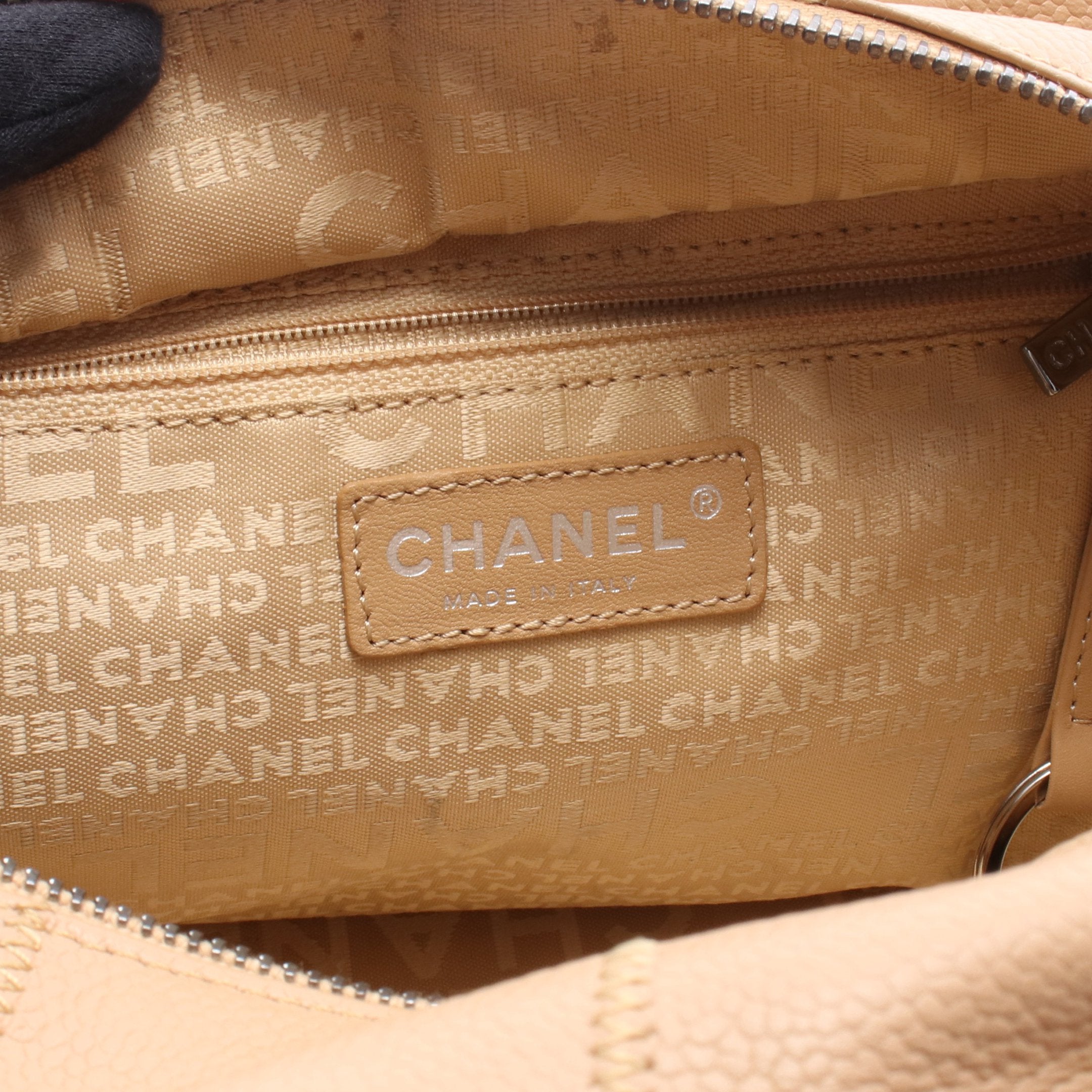 シャネル　チョコバー　キャビスキン　ミニボストン　ハンドバッグ CHANEL】シャネル『チョコバー ミニボストンバッグ』レディース