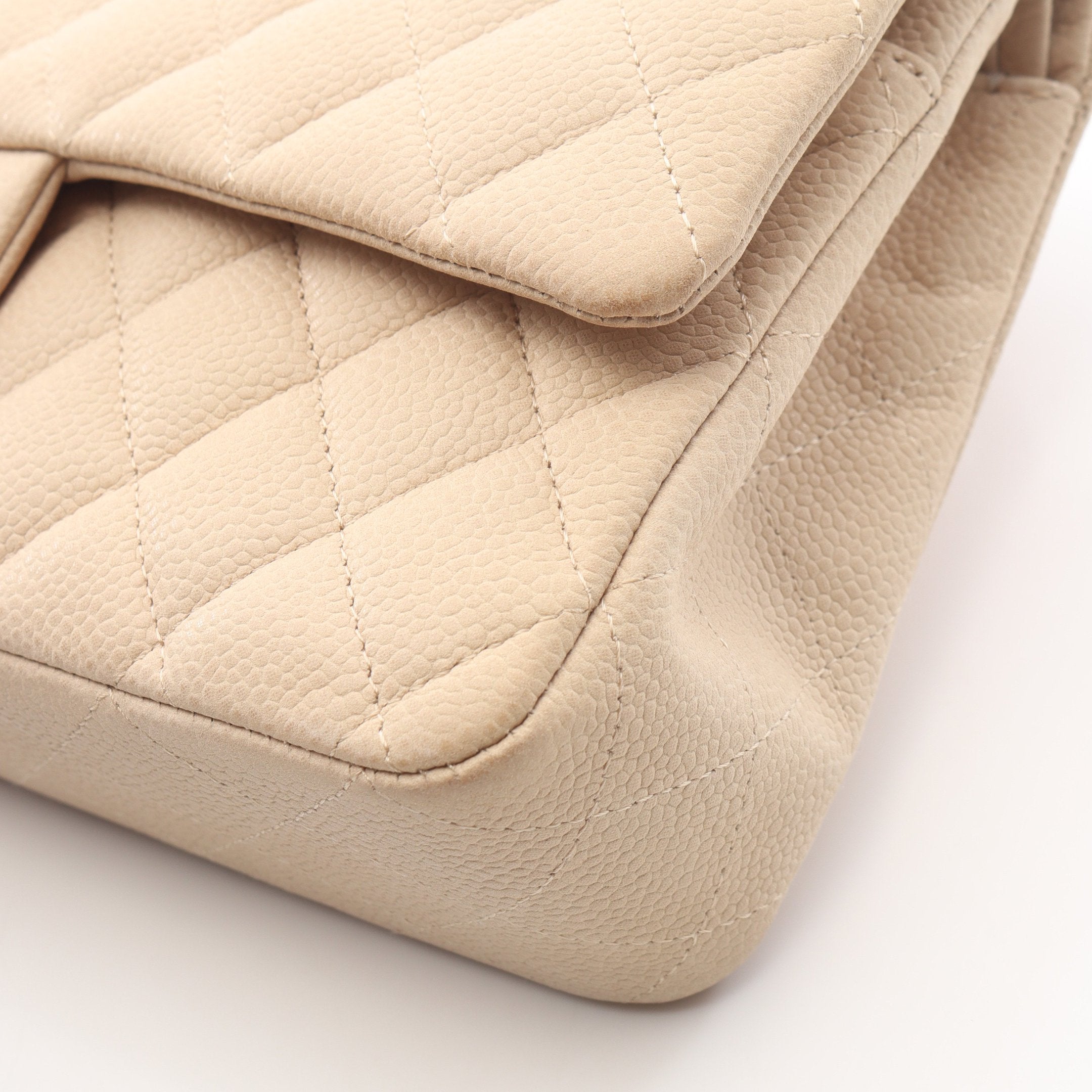 CHANEL シャネル/Wフラップキャビアスキンマトラッセ23チェーンショルダーベージュ/A9T****/SAランク/92【中古】 25682-1_5f57a430-bdf6-4541-