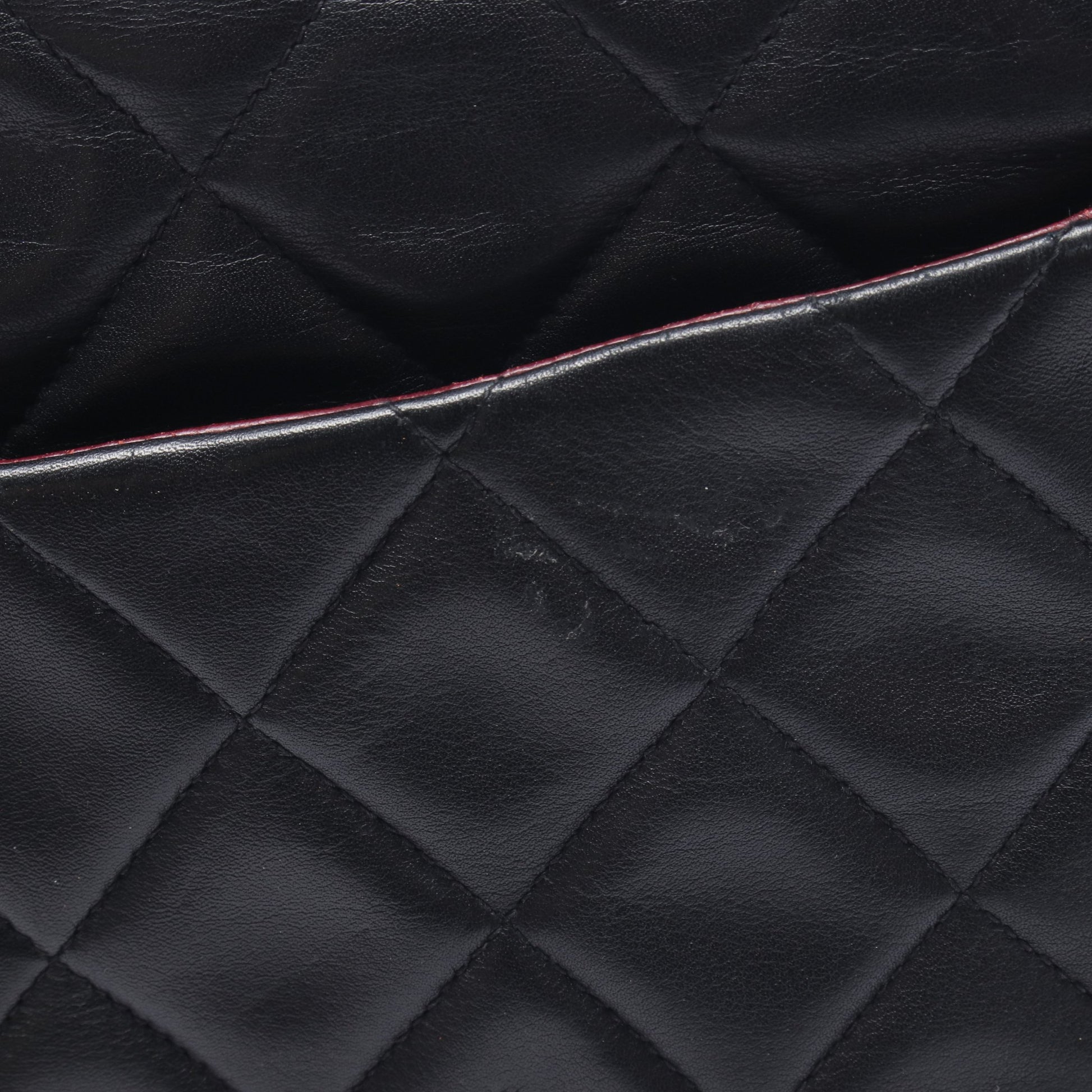 デカマトラッセ34 シングルフラップ Wチェーンショルダーバッグ ラムスキン ブラック ゴールド金具 シャネル バッグ CHANEL