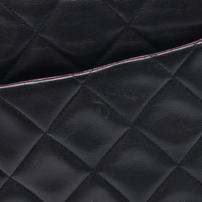 デカマトラッセ34 シングルフラップ Wチェーンショルダーバッグ ラムスキン ブラック ゴールド金具 シャネル バッグ CHANEL