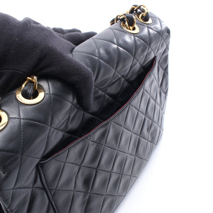 デカマトラッセ34 シングルフラップ Wチェーンショルダーバッグ ラムスキン ブラック ゴールド金具 シャネル バッグ CHANEL