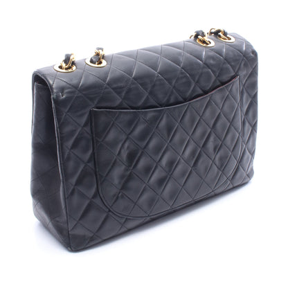 デカマトラッセ34 シングルフラップ Wチェーンショルダーバッグ ラムスキン ブラック ゴールド金具 シャネル バッグ CHANEL