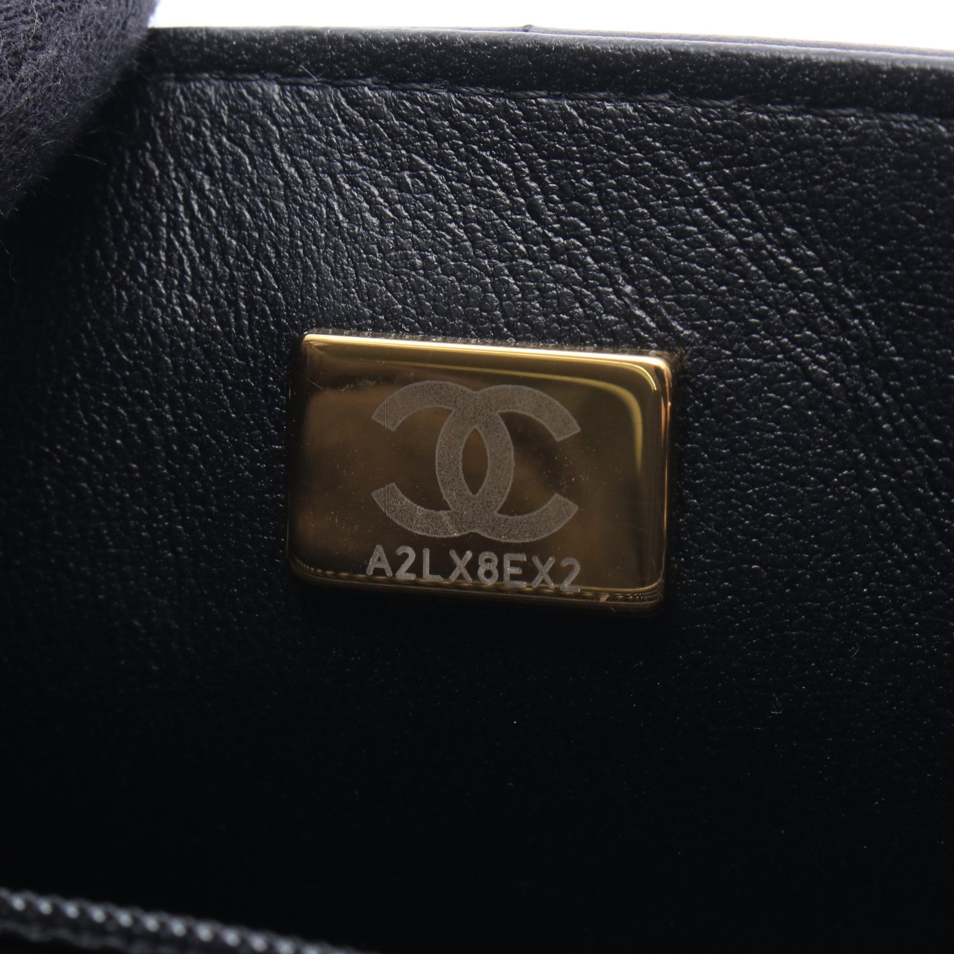 チョコバー ミニフラップ チェーンショルダーバッグ ラムスキン ブラック ゴールド金具 シャネル バッグ CHANEL