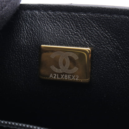 チョコバー ミニフラップ チェーンショルダーバッグ ラムスキン ブラック ゴールド金具 シャネル バッグ CHANEL