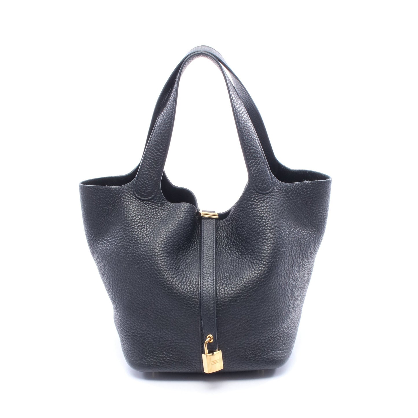 ピコタンロックMM ハンドバッグ トリヨンクレマンス ブラック ゴールド金具 U刻印 エルメス バッグ HERMES