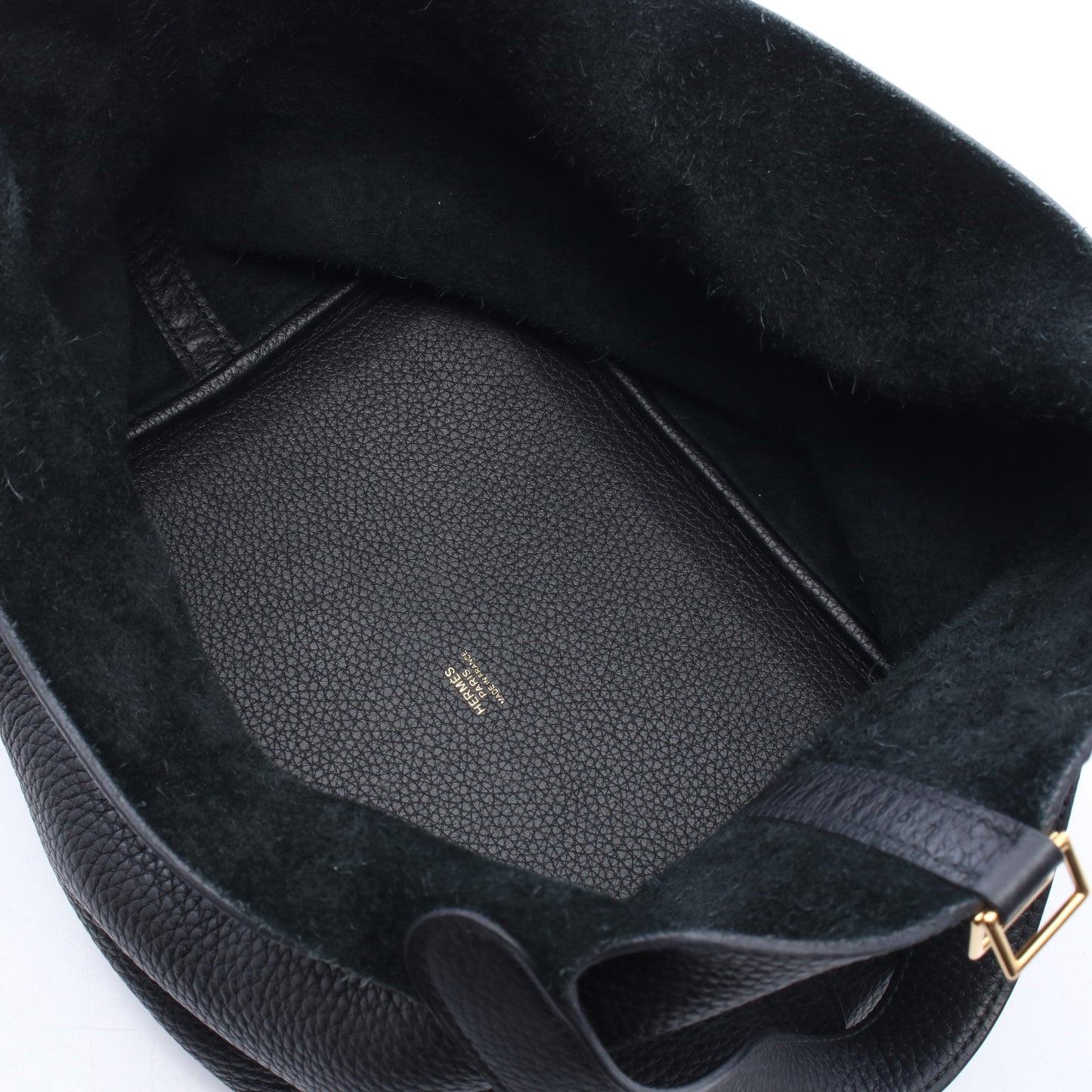 ピコタンロックMM ハンドバッグ トリヨンクレマンス ブラック ゴールド金具 U刻印 エルメス バッグ HERMES