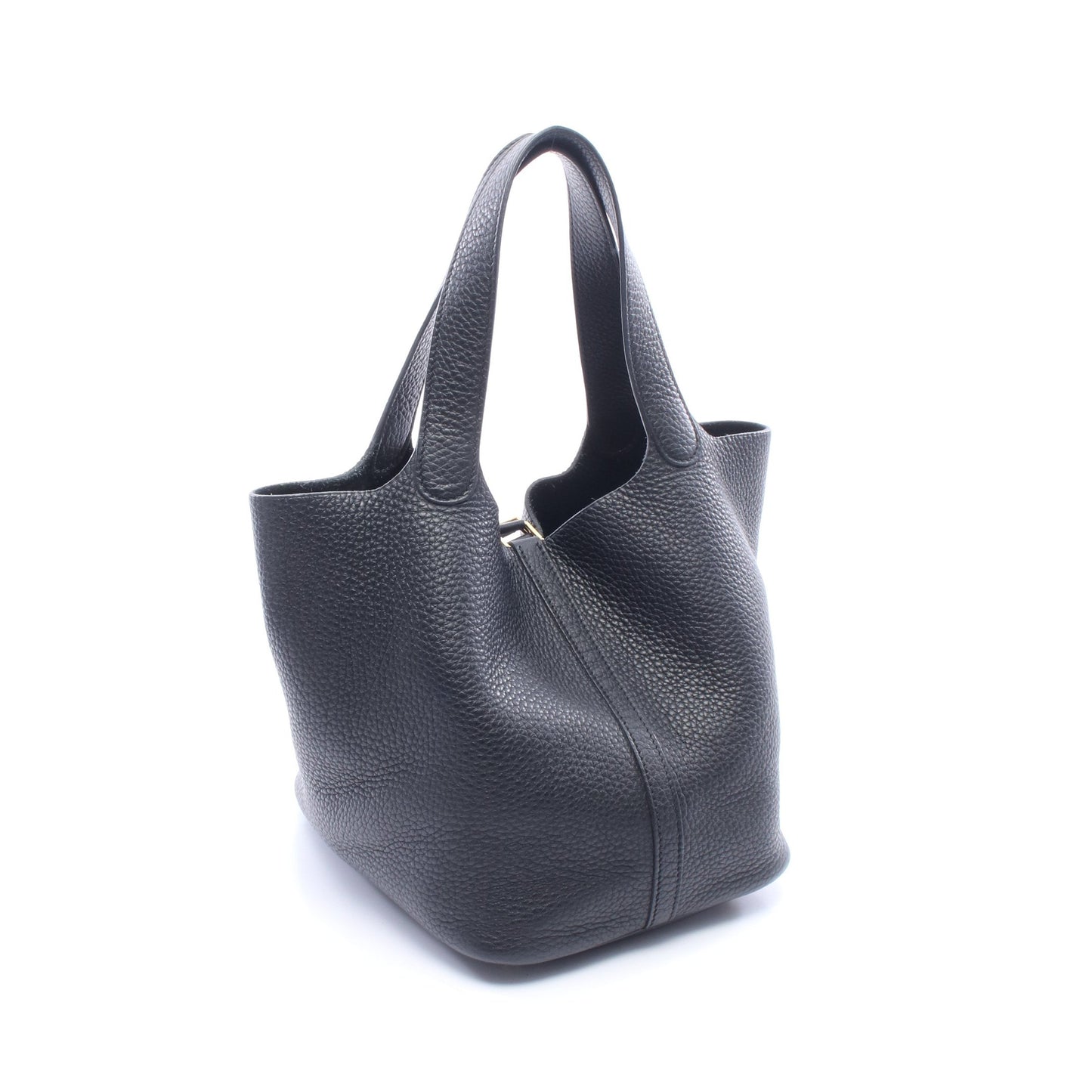 ピコタンロックMM ハンドバッグ トリヨンクレマンス ブラック ゴールド金具 U刻印 エルメス バッグ HERMES