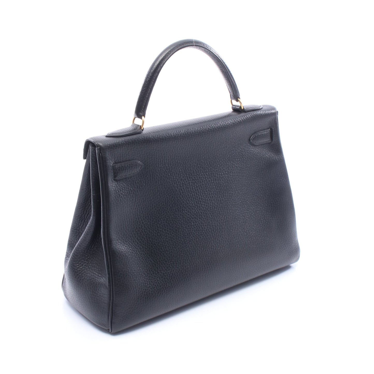 ケリー32 内縫い 2WAY ハンドバッグ アルデンヌ ブラック ゴールド金具 ○V刻印 エルメス バッグ HERMES