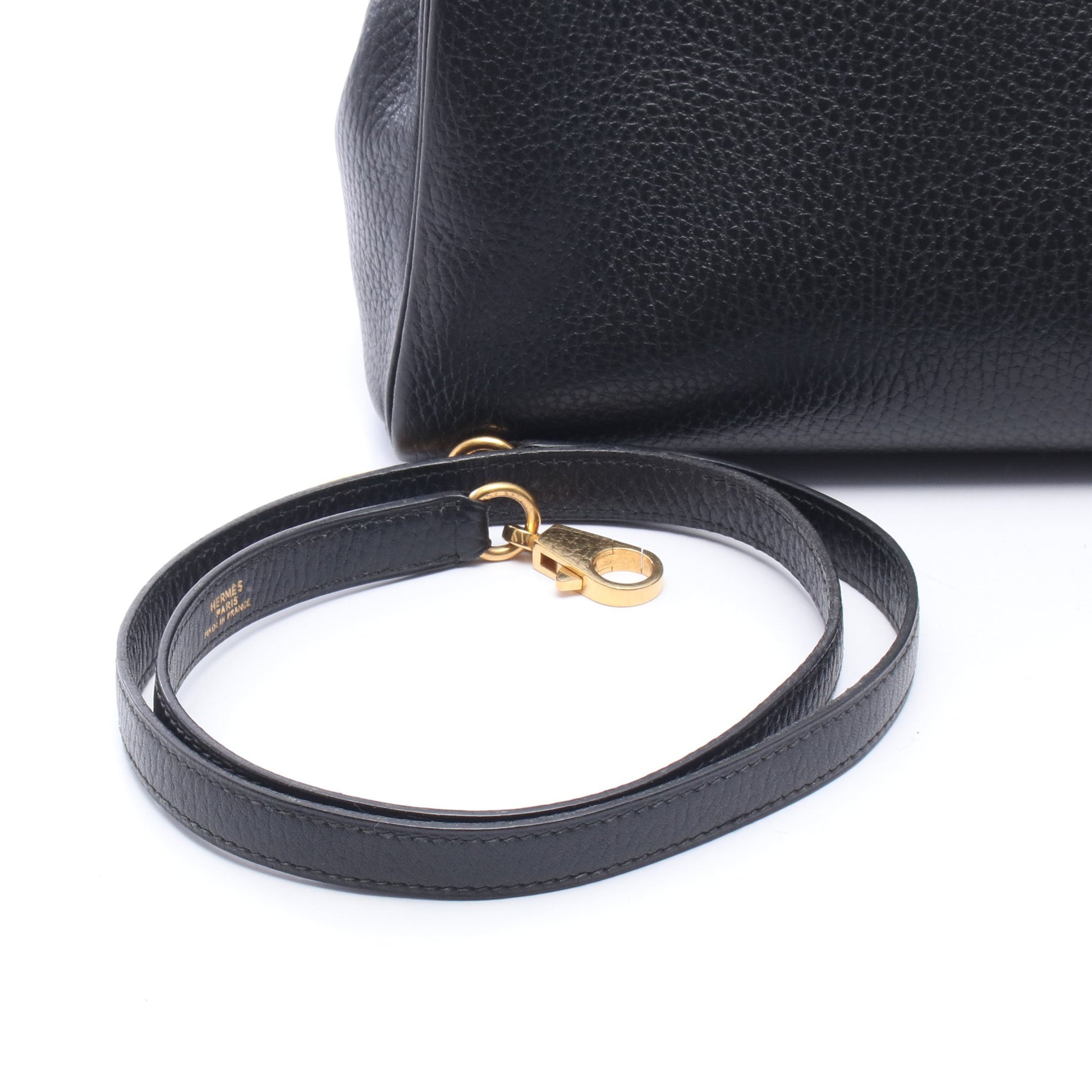 ケリー32 内縫い 2WAY ハンドバッグ アルデンヌ ブラック ゴールド金具 ○V刻印 エルメス バッグ HERMES