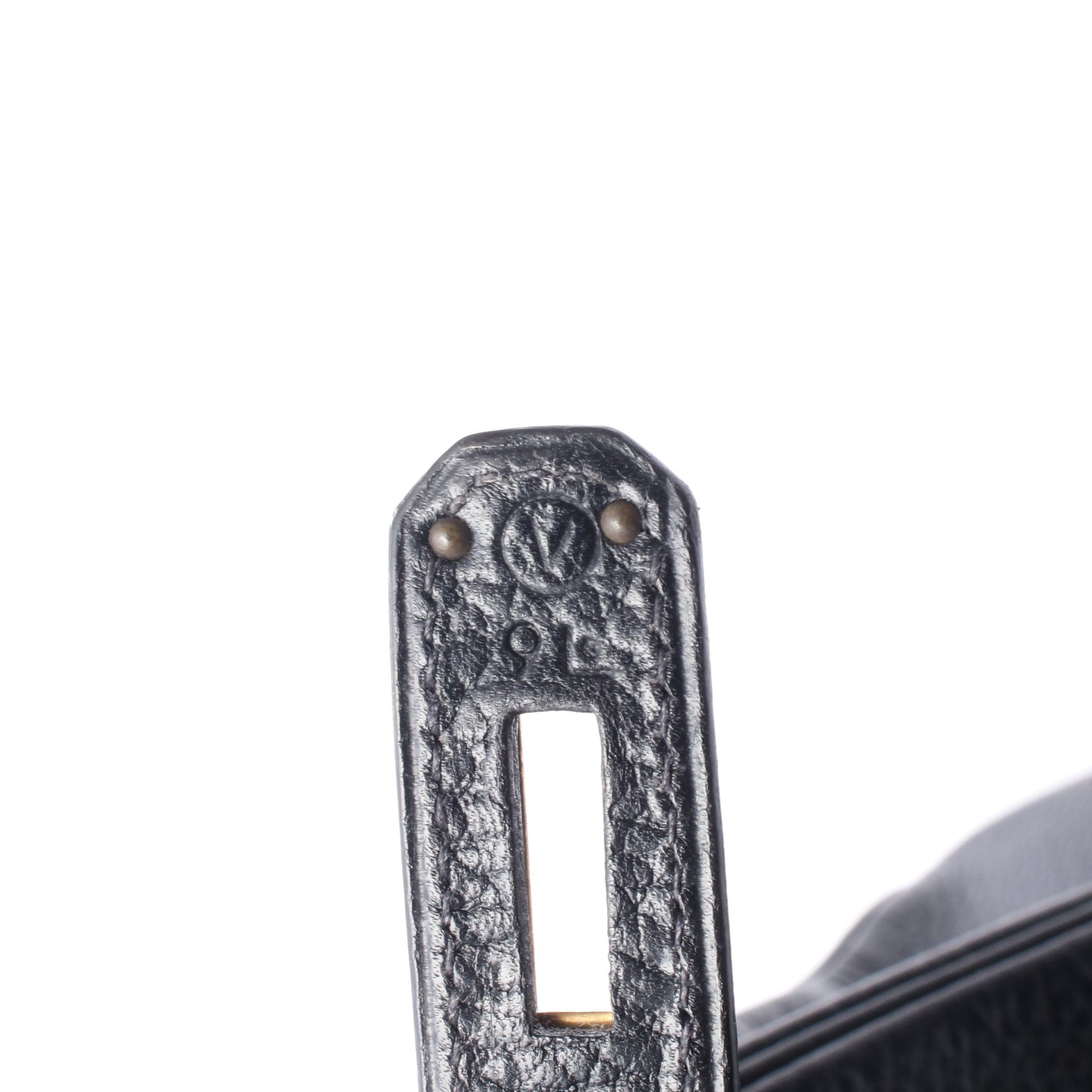 ケリー32 内縫い 2WAY ハンドバッグ アルデンヌ ブラック ゴールド金具 ○V刻印 エルメス バッグ HERMES