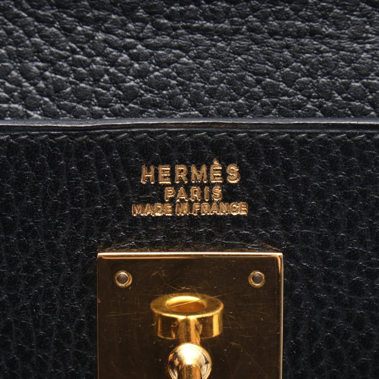 ケリー32 内縫い 2WAY ハンドバッグ アルデンヌ ブラック ゴールド金具 ○V刻印 エルメス バッグ HERMES