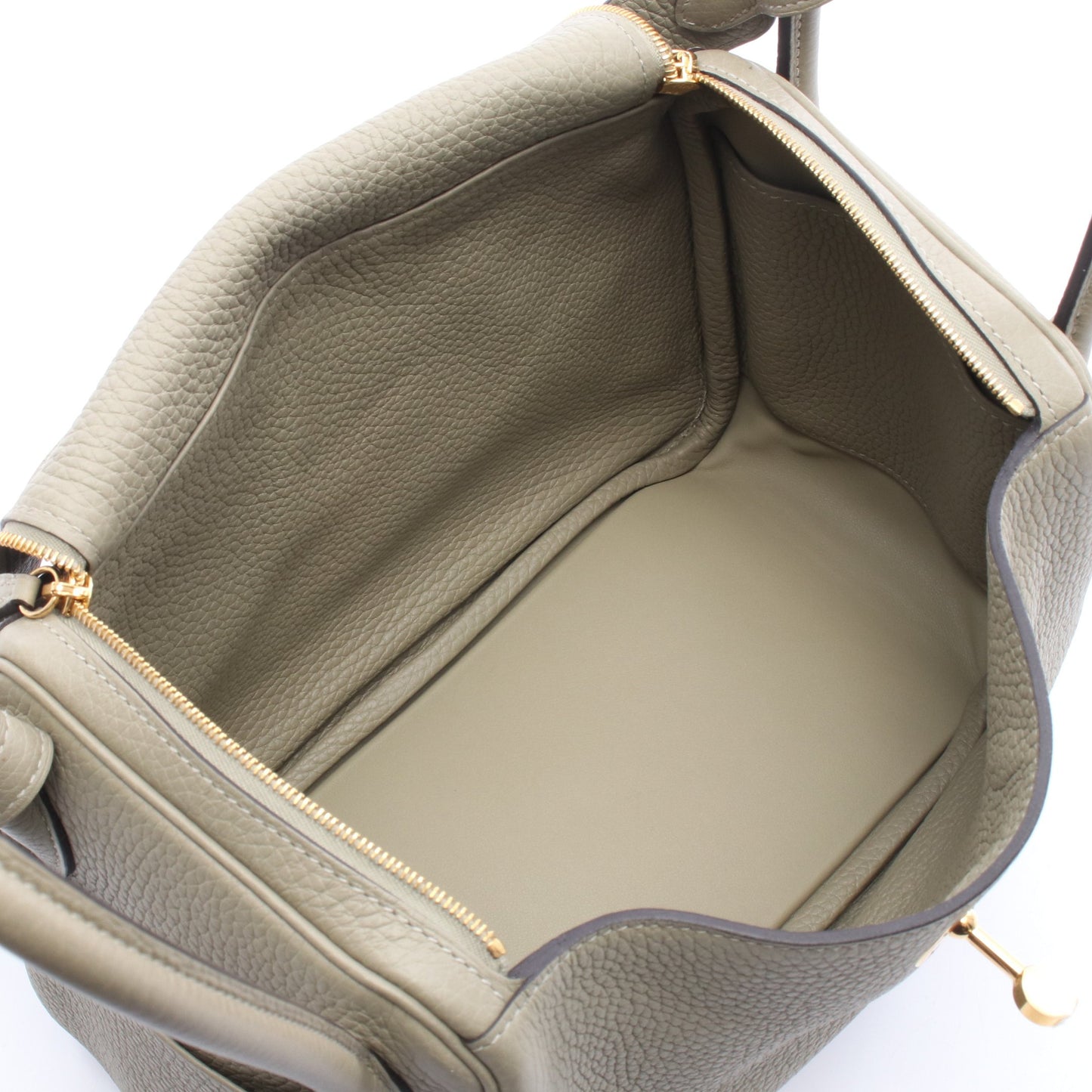 リンディ26 ショルダーバッグ トリヨンクレマンス グレーグリーン ゴールド金具 Z刻印 エルメス バッグ HERMES