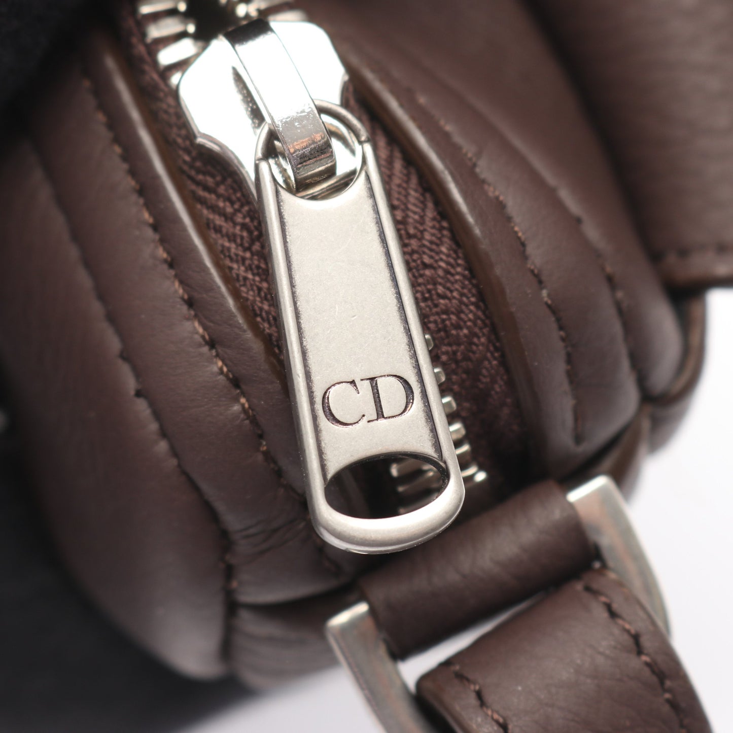 サドル クロスボディ ショルダーバッグ レザー ダークブラウン クリスチャンディオール バッグ Christian Dior