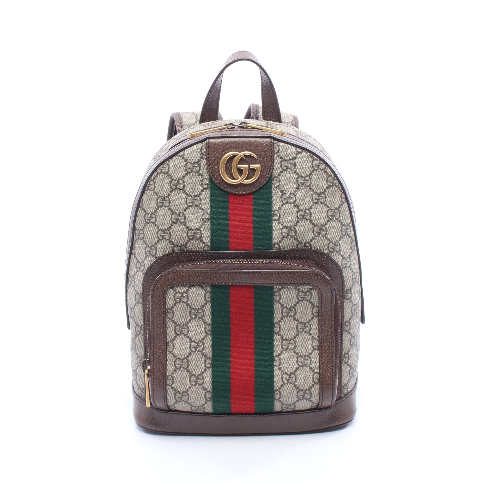 オフィディア GGスプリーム バックパック リュックサック PVC レザー ベージュ ブラウン マルチカラー グッチ バッグ GUCCI