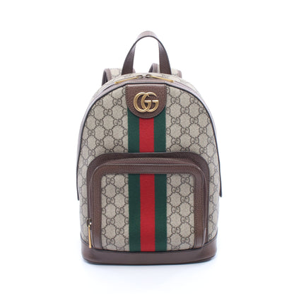 オフィディア GGスプリーム バックパック リュックサック PVC レザー ベージュ ブラウン マルチカラー グッチ バッグ GUCCI