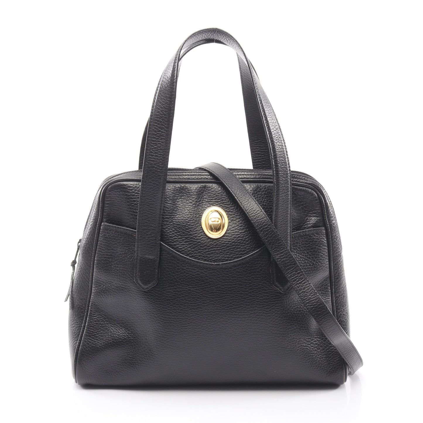 CD金具 2WAY ハンドバッグ レザー ブラック クリスチャンディオール バッグ Christian Dior