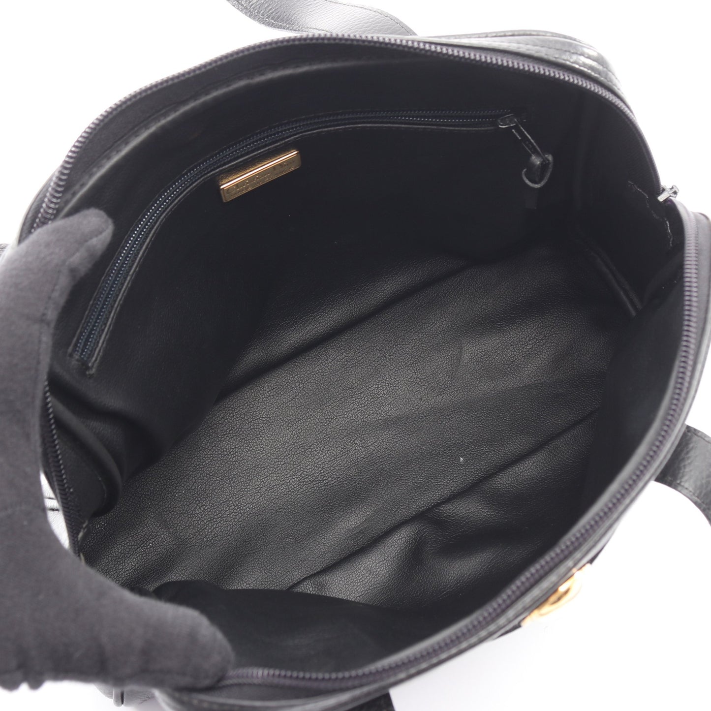 CD金具 2WAY ハンドバッグ レザー ブラック クリスチャンディオール バッグ Christian Dior