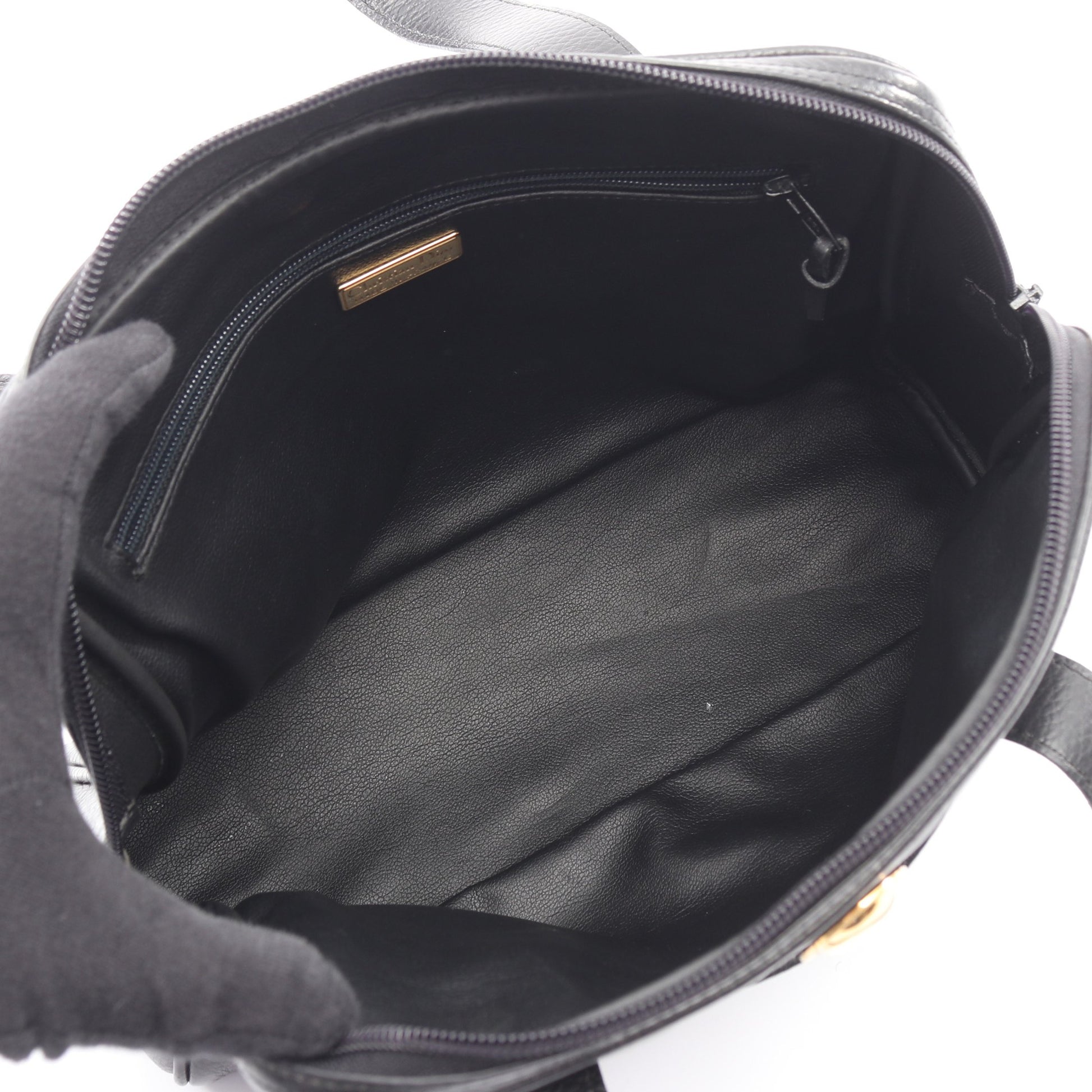 CD金具 2WAY ハンドバッグ レザー ブラック クリスチャンディオール バッグ Christian Dior