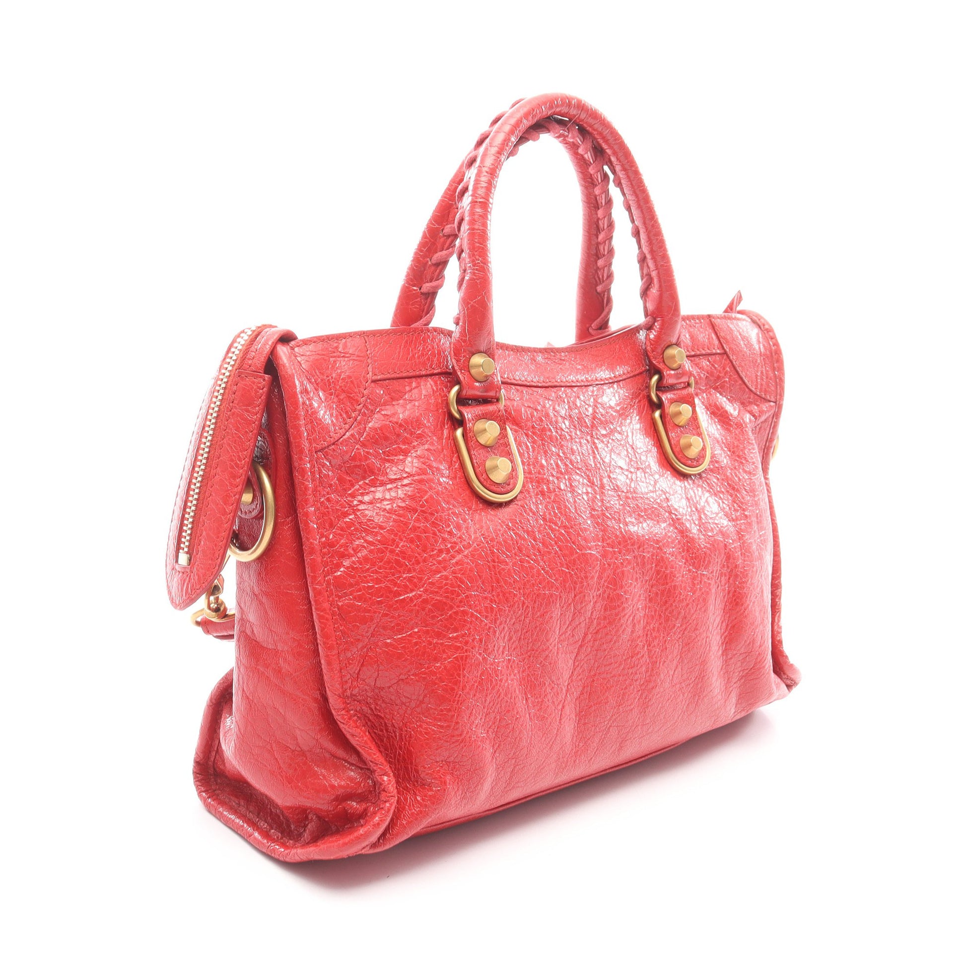 Le City Small ル シティ スモール 2WAY ハンドバッグ レザー レッド バレンシアガ バッグ BALENCIAGA