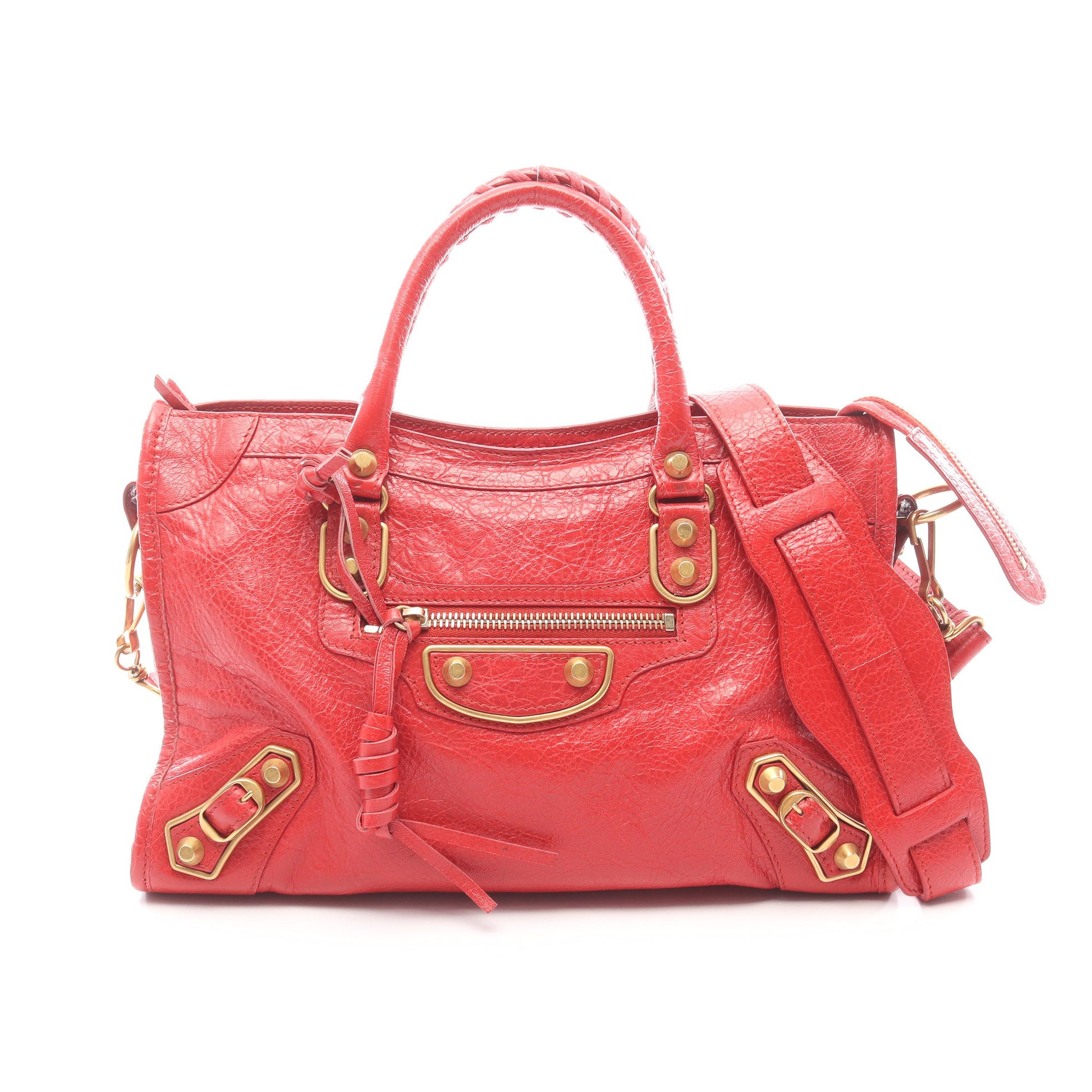 Le City Small ル シティ スモール 2WAY ハンドバッグ レザー レッド バレンシアガ バッグ BALENCIAGA