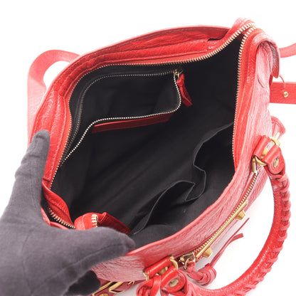Le City Small ル シティ スモール 2WAY ハンドバッグ レザー レッド バレンシアガ バッグ BALENCIAGA