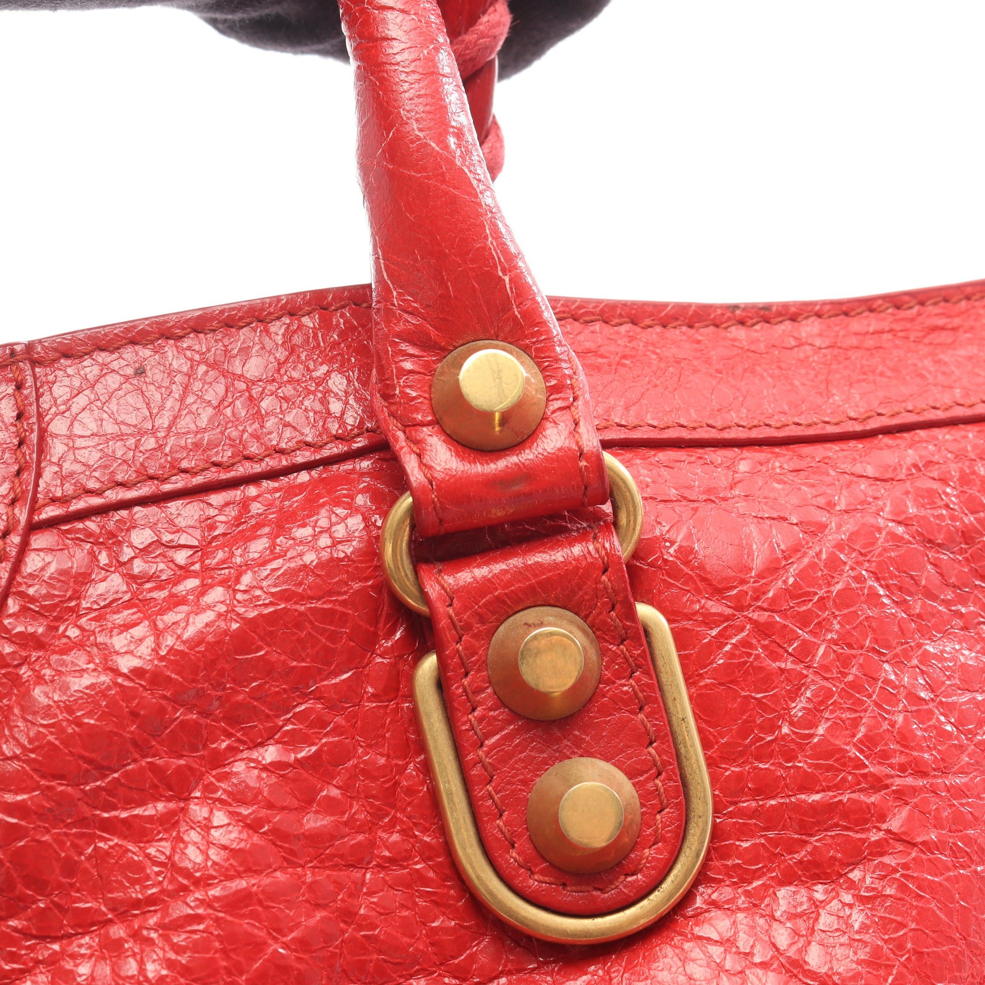 Le City Small ル シティ スモール 2WAY ハンドバッグ レザー レッド バレンシアガ バッグ BALENCIAGA