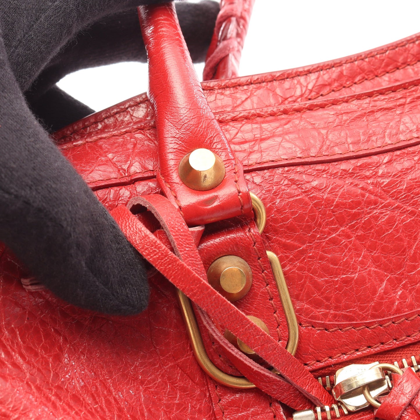 Le City Small ル シティ スモール 2WAY ハンドバッグ レザー レッド バレンシアガ バッグ BALENCIAGA