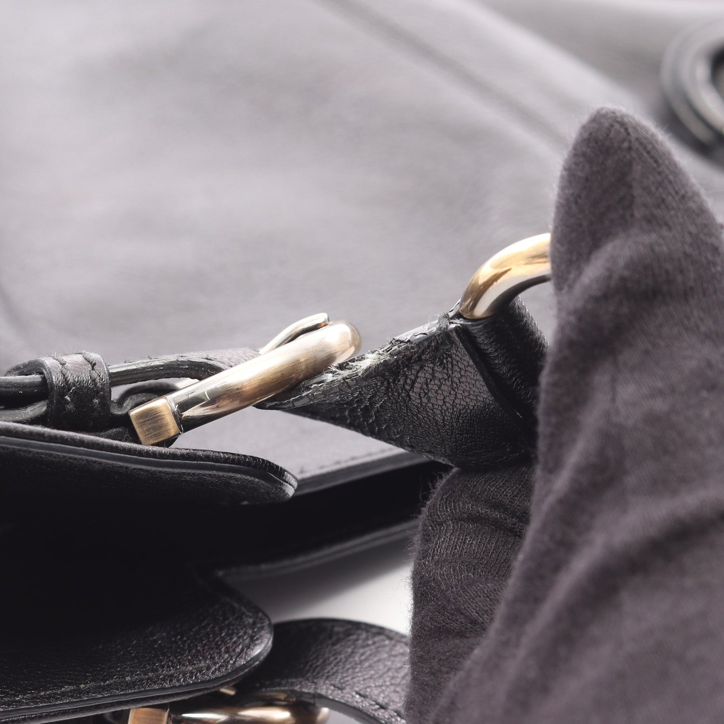 ガンチーニ ハンドバッグ レザー ブラック サルヴァトーレフェラガモ バッグ Salvatore Ferragamo