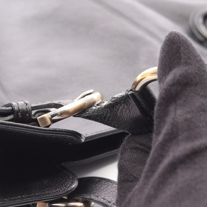 ガンチーニ ハンドバッグ レザー ブラック サルヴァトーレフェラガモ バッグ Salvatore Ferragamo