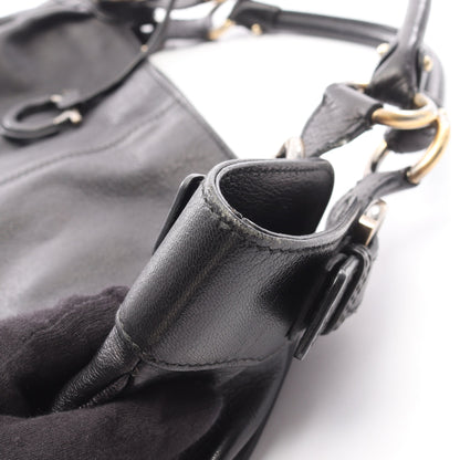 ガンチーニ ハンドバッグ レザー ブラック サルヴァトーレフェラガモ バッグ Salvatore Ferragamo