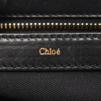リトル アリス 2WAY ハンドバッグ レザー ライトベージュ ブラック クロエ バッグ Chloe