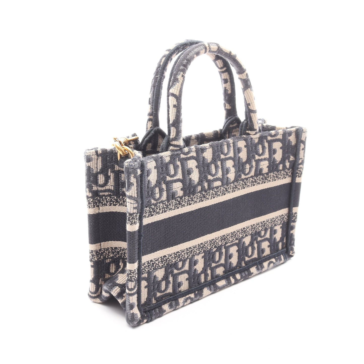 BOOK TOTE ブックトート ミニ 2WAY ハンドバッグ トートバッグ キャンバス ベージュ ネイビー クリスチャンディオール バッグ Christian Dior