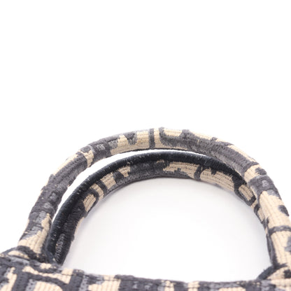 BOOK TOTE ブックトート ミニ 2WAY ハンドバッグ トートバッグ キャンバス ベージュ ネイビー クリスチャンディオール バッグ Christian Dior