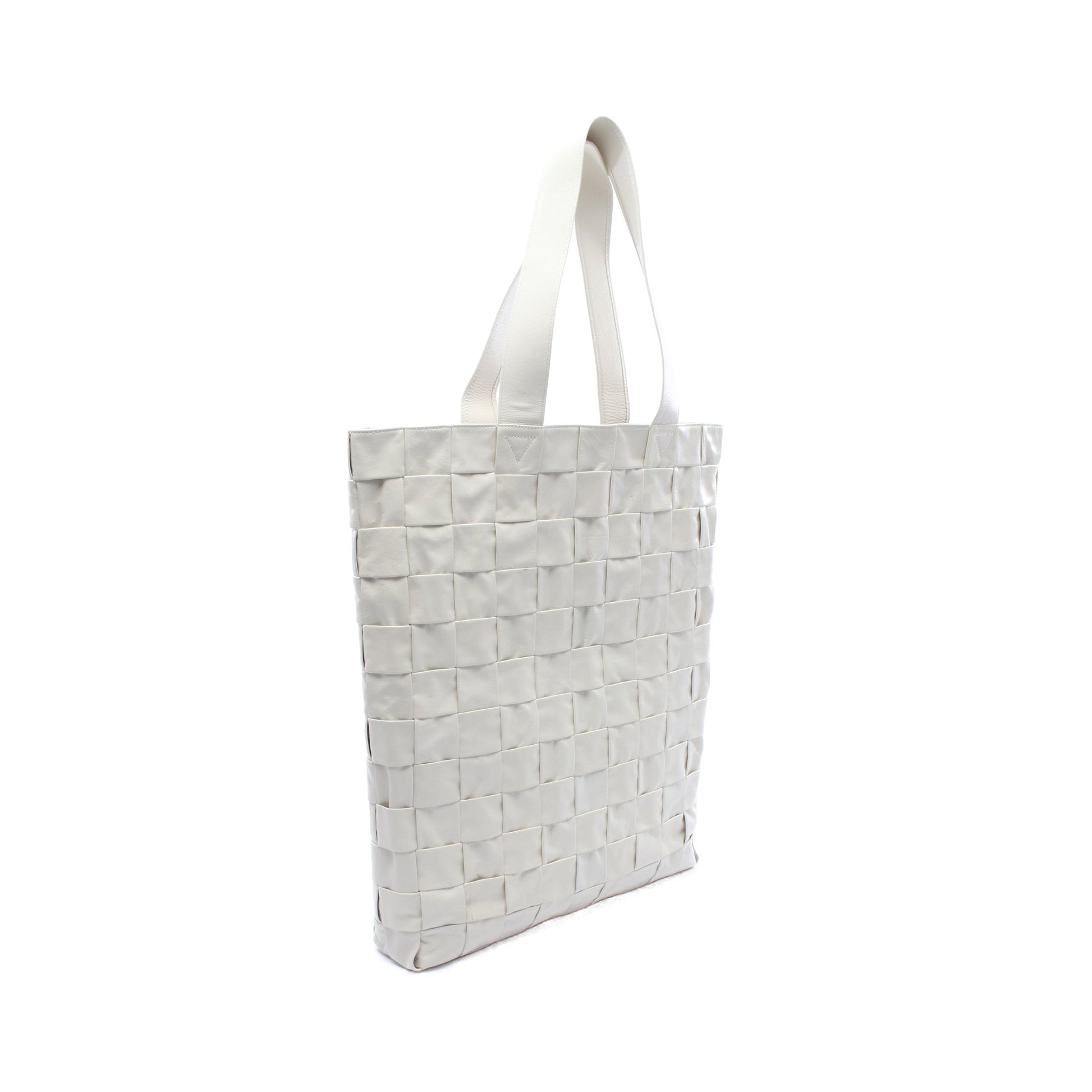 イントレチャート ショルダーバッグ トートバッグ レザー ホワイト ボッテガヴェネタ バッグ BOTTEGA VENETA
