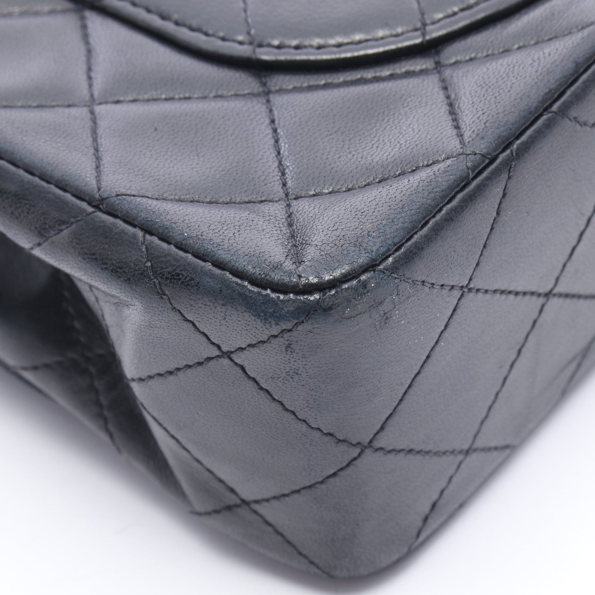 マトラッセ Wフラップ Wチェーンショルダーバッグ ラムスキン ブラック ゴールド金具 シャネル バッグ CHANEL