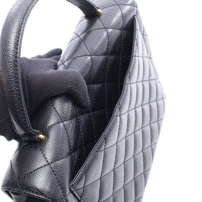 マトラッセ ハンドバッグ キャビアスキン ブラック ゴールド金具 シャネル バッグ CHANEL