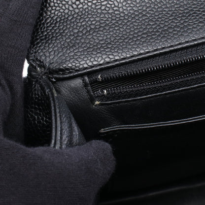 マトラッセ ハンドバッグ キャビアスキン ブラック ゴールド金具 シャネル バッグ CHANEL