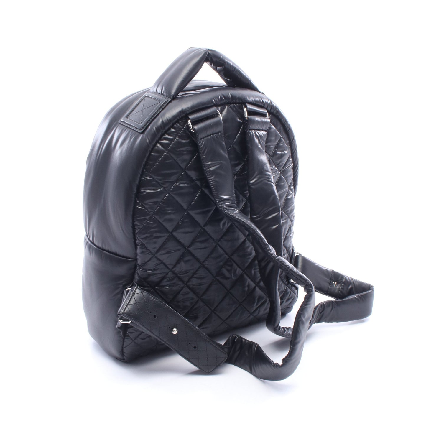 コココクーン バックパック リュックサック ナイロン レザー ブラック シルバー金具 シャネル バッグ CHANEL