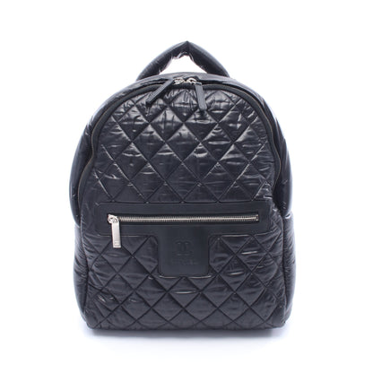 コココクーン バックパック リュックサック ナイロン レザー ブラック シルバー金具 シャネル バッグ CHANEL